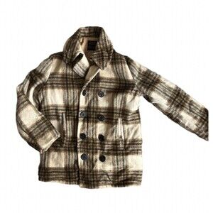 Vintage 70’s Oakbrook Sportswear brown Plaid Wool barncoat Sears